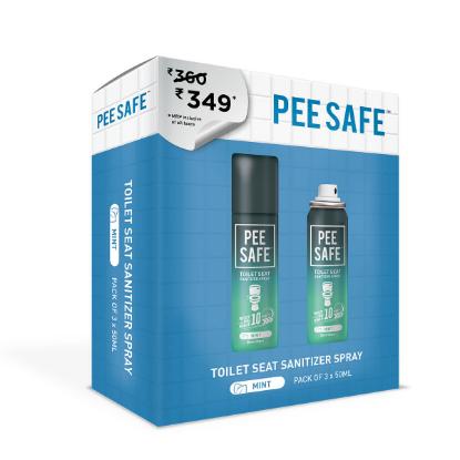 Picture of Pee Safe - Toilet Seat Sanitizer Spray 50ml Mint (Pack of 3)