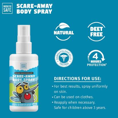 Picture of Pee Safe Moskito Safe Natural Alcohol & DEET Free Mosquito Repellent Spray 50ml