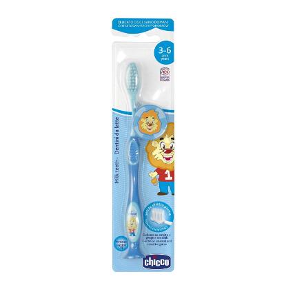 Picture of Chicco Blue Milk Teeth Toothbrush 3-6Y