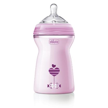 Picture of Chicco Natural Feeling Fbottle 6M+ 330ml Pink Col