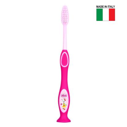 Picture of Chicco Pink Milk Teeth Toothbrush 3-6Y