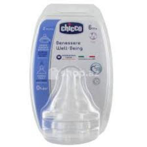Picture of Chicco Wb Teat 6M+ Food Sil 2Pcs