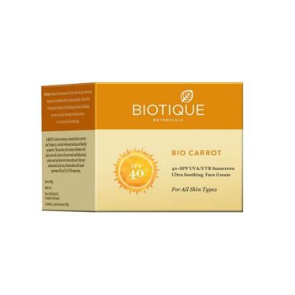 Picture of Biotique Bio Carrot 40SPF Sunscreen Cream 50gm