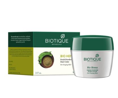 Picture of Biotique Bio Henna Fresh Powder Hair Colour for Dark Hair 90gm