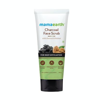 Picture of Mamaearth Charcoal Face Scrub For Oily Skin & Normal skin, with Charcoal & Walnut for Deep Exfoliation - 100gm