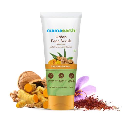 Picture of Mamaearth Ubtan Face Scrub with Turmeric & Walnut for Tan Removal 100gm