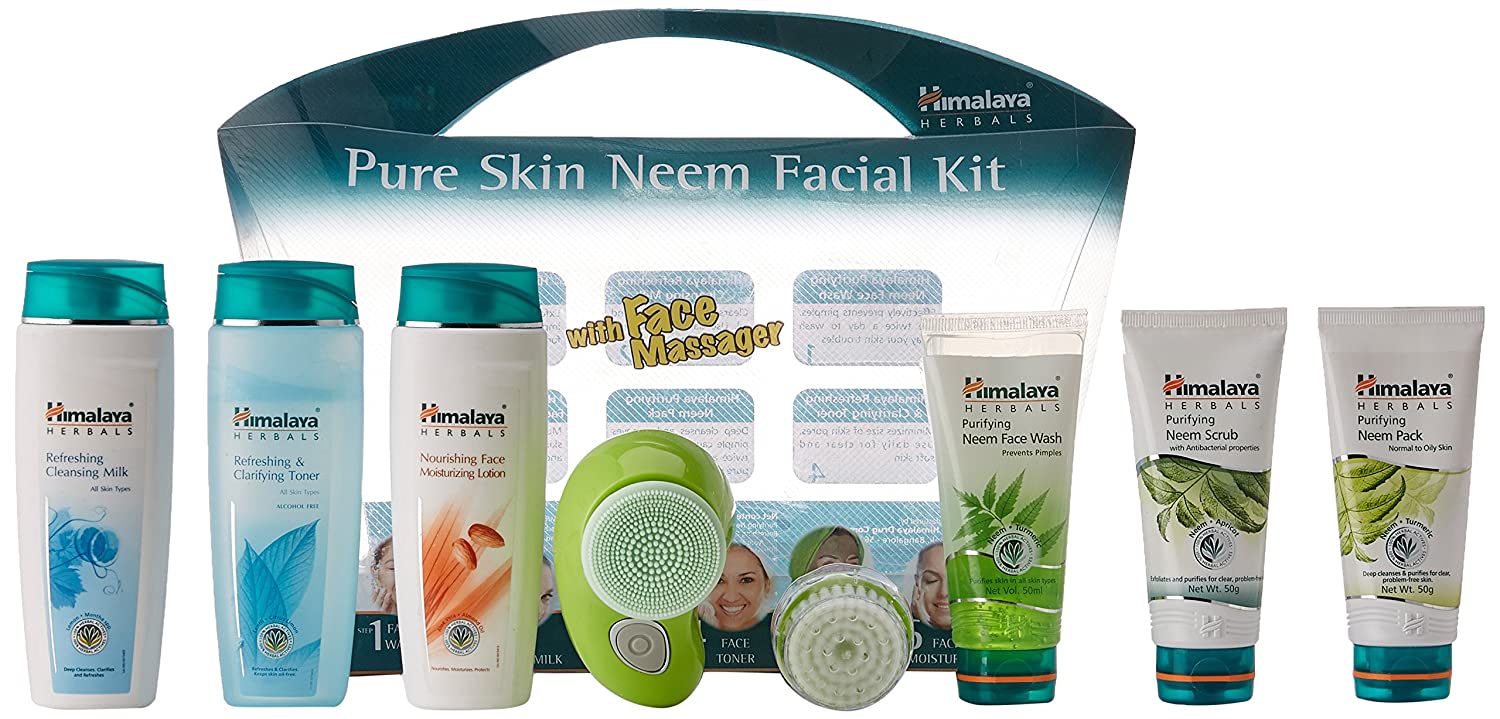 Himalaya Pure Skin Neem Facial Kit With Face Massager