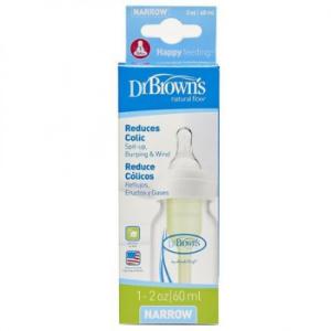 Picture of Dr. Brown's 2 oz/60 mL Options+ Narrow Anti-Colic Baby Bottle (SB2101-ES)
