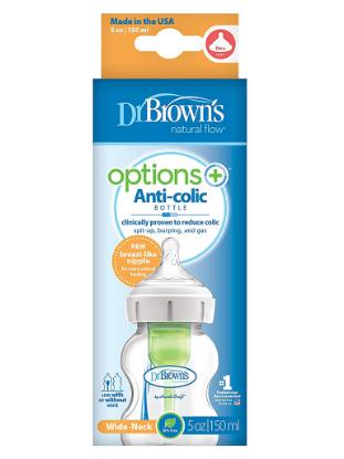 Picture of Dr. Brown's 5oz/150ml Options+ Wide-Neck Bottle, PP, 1- Pack (WB51600-ESX)