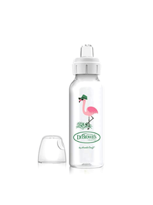 Picture of Dr. Brown's 8oz/250ml Narrow Sippy Spout Bottle, Flamingo (SB81094-P12)