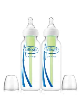 Picture of Dr. Brown's 8oz/250ml Options+ Narrow Anti-Colic Baby Bottle, 2-Pack (SB82006-P2)