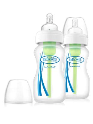 Picture of Dr. Brown's 9 oz / 270ml PP Wide-Neck "Options" Baby Bottle, 2-Pack (WB92005-ESX)