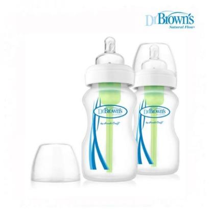 Picture of Dr. Brown's 9 oz / 270ml Options+ Wide-Neck Bottle, Glass, 2-Pack (WB92700-P2)
