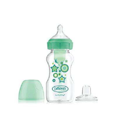 Picture of Dr. Brown's 9 oz/270ml Options+ Wide-Neck Bottle to Sippy, Green, Single (WB91606-P3)