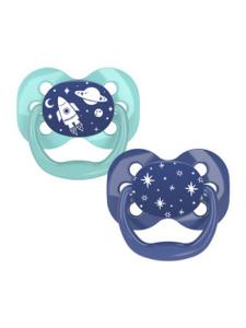 Picture of Dr. Brown's Advantage Pacifiers, Stage 1, Blue Space, 2-Pack (PA12002-INTLX)