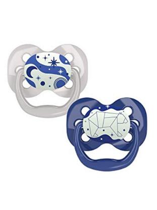Picture of Dr. Brown's Advantage Pacifiers, Stage 1, Glow in the Dark, Blue, 2-Pack (PA12004-INTL)