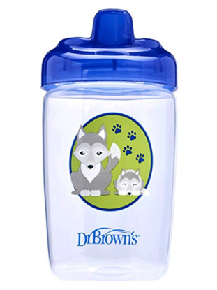 Picture of Dr. Brown's Hard Spout Sippy Cup, 12 oz/350ml, Blue Wolf (TC21013-INTL)