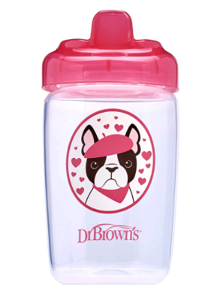 Picture of Dr. Brown's Hard Spout Sippy Cup, 12 oz/350ml, Pink Dog (TC21012-INTL)