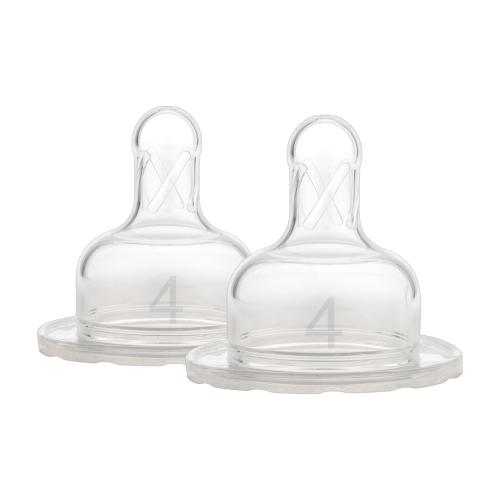 Picture of Dr. Brown's Level 4 Silicone Wide-Neck "Options" Nipple, 2-Pack (363-INTL)