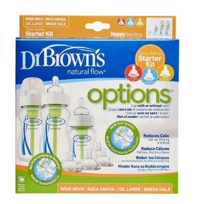 Picture of Dr. Brown's PP Wide-Neck "Options" Baby Bottle Starter Kit (WB03006-INTLX)