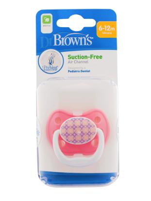 Picture of Dr. Brown's Prevent Classic Shield Pacifier - Stage 2 (6-12M) - Pink, 1-Pack (PV21308-GBX)