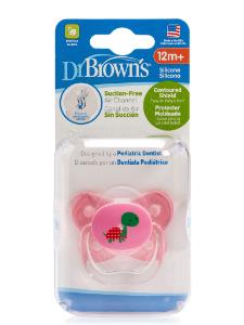 Picture of Dr. Brown's Prevent Contoured Shield Pacifier - Stage 3 (12+M) - Pink, 1-Pack (PV31307-ES)