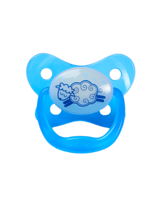 Picture of Dr. Brown's PreVent Glow in the Dark Butterfly Pacifier, Stage 1 Blue, 1-Pack (PV11008-ES)