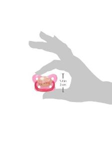 Picture of Dr. Brown's PreVent Glow in the Dark Butterfly Pacifier, Stage 1 Pink, 1-Pack (PV11007-ES)