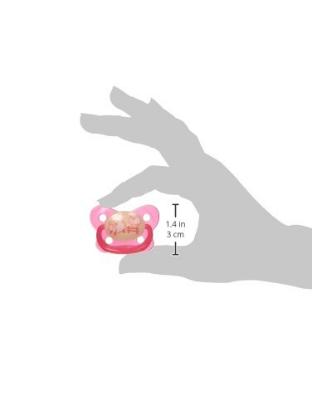 Picture of Dr. Brown's PreVent Glow in the Dark Butterfly Pacifier, Stage 1 Pink, 1-Pack (PV11007-ES)
