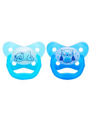 Picture of Dr. Brown's PreVent Glow in the Dark Butterfly Pacifier, Stage 3 Assorted, 2-Pack (PV32006-ES)
