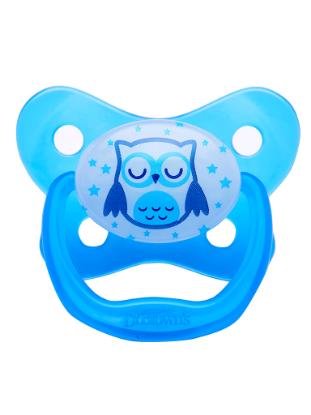 Picture of Dr. Brown's Prevent Glow in the Dark Butterfly Shield Pacifier Blue Sleepy Owl (PV31008-ES)