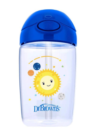 Picture of Dr. Brown's Straw Cup with Lid, 12 oz/350ml, Blue Planets (TC21015-INTL)