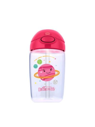 Picture of Dr. Brown's Straw Cup with Lid, 12 oz/350ml, Pink Planets (TC21014-INTL)