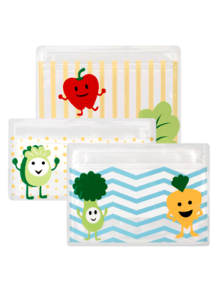 Picture of Dr. Brown's Tummy Grumbles Reusable Snack Bags, 3-pack (AC067-P2)