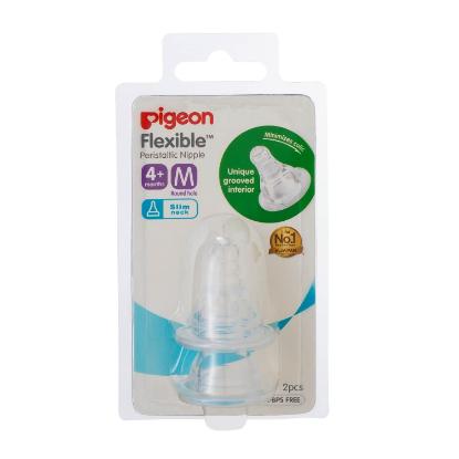 Picture of Pigeon Flexible Peristaltic Nipple Blister Pack 2Pcs/Set (M)