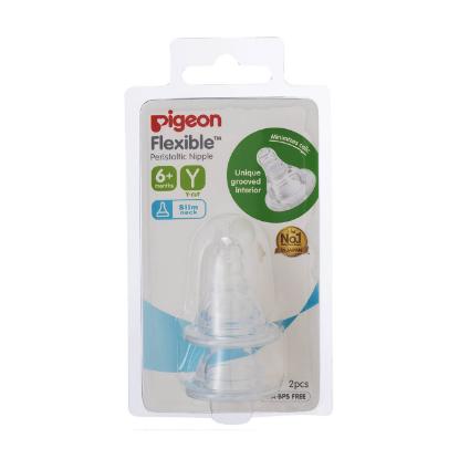 Picture of Pigeon Flexible Peristaltic Nipple Blister Pack 2Pcs/Set (Y)