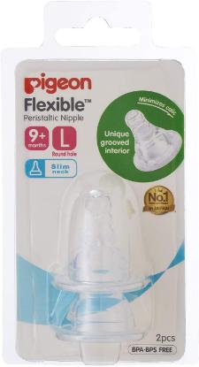 Picture of Pigeon Flexible Peristaltic Nipple Blister Pack 2Pcs/Set (L)