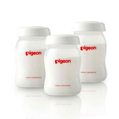 Picture of Pigeon Peristaltic Plus Storage Wn PP Bottle 160ml With Sealing Disk 3Pcs/Set (White)