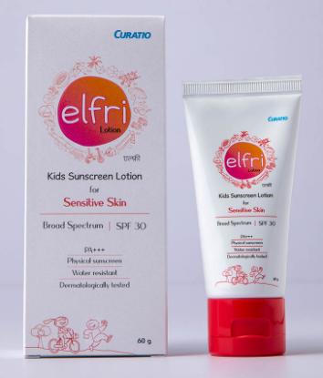 Picture of Curatio Elfri Sunscreen lotion for kids 60gm