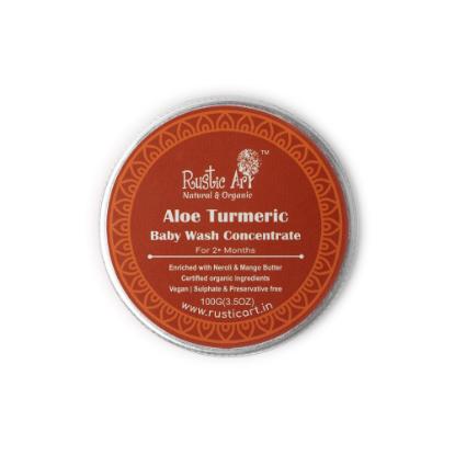 Picture of Rustic Art Aloe Turmeric Baby Wash Concentrate 100gm