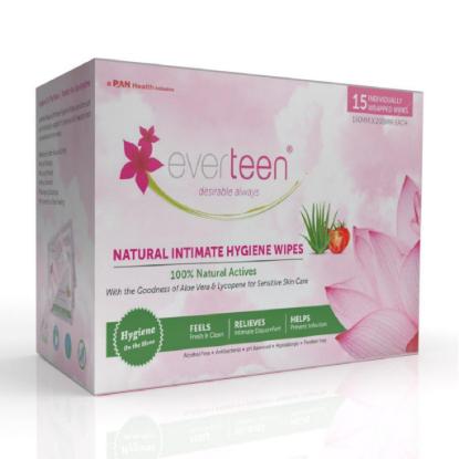 Picture of Everteen Natural Intimate Hygiene Wipes - 15pcs