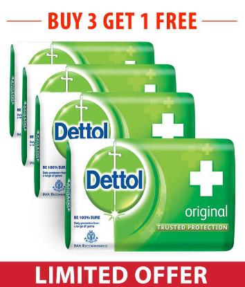 Picture of Dettol Soap (3+1) OFFER PACK 125gm