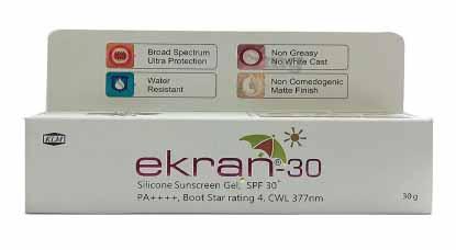 Picture of Ekran-30 silicone sunscreen gel 30gm