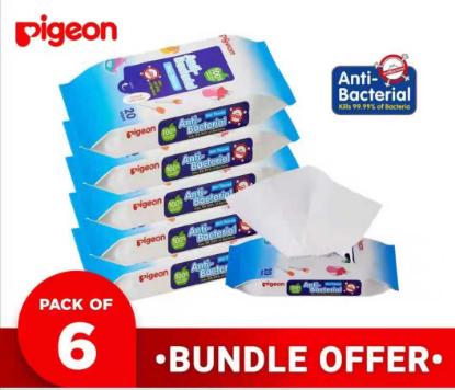 Picture of Pigeon Anti-Bacterial Wet Tissue Bundle Offer (Pack of 6)