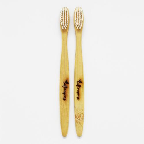 Picture of Tattvapure White Bamboo Toothbrush Set of 2