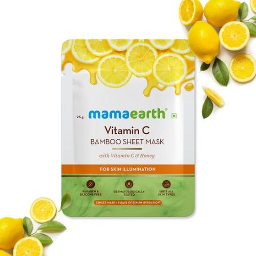Picture of Mamaearth Vitamin C Bamboo Sheet Mask with Vitamin C & Honey - 25gm