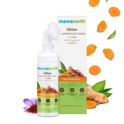 Picture of Mamaearth Ubtan Foaming Face Wash with Turmeric & Saffron for Tan Removal 150gm