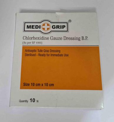 Picture of Medi+Grip Chlorhexidine Gauze 10pcs