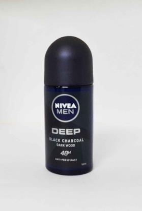 Picture of Nivea Men Deep Deo Roll On Black Charcoal Dark Wood 50ml