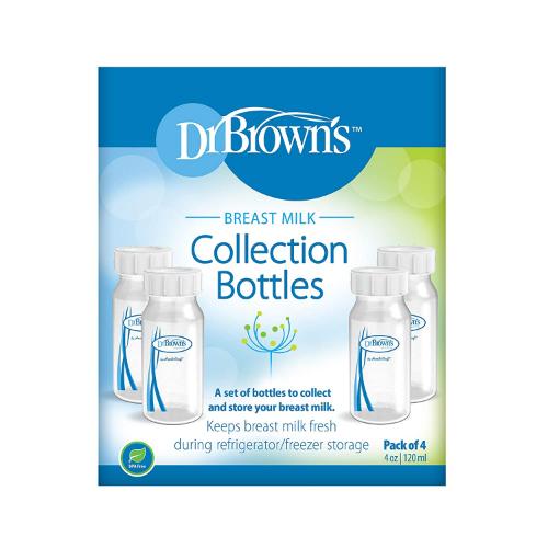 Picture of Dr. Brown's 4 oz/120 ml PP NN Breastmilk Collection Bottles 4 Pack (BF032)
